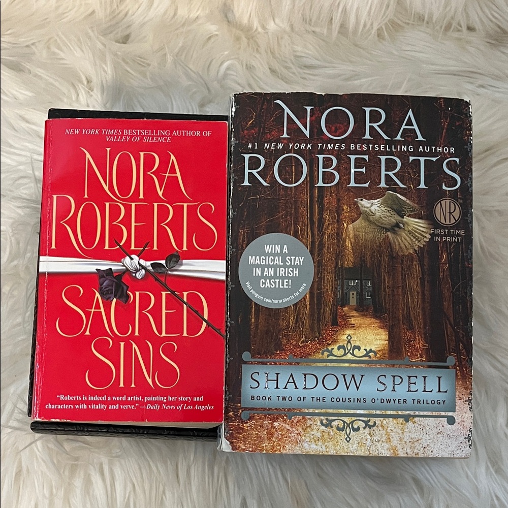 BUNDLE: Nora Roberts Book Set - Sacred Sins & Shadow Spell (2pc)